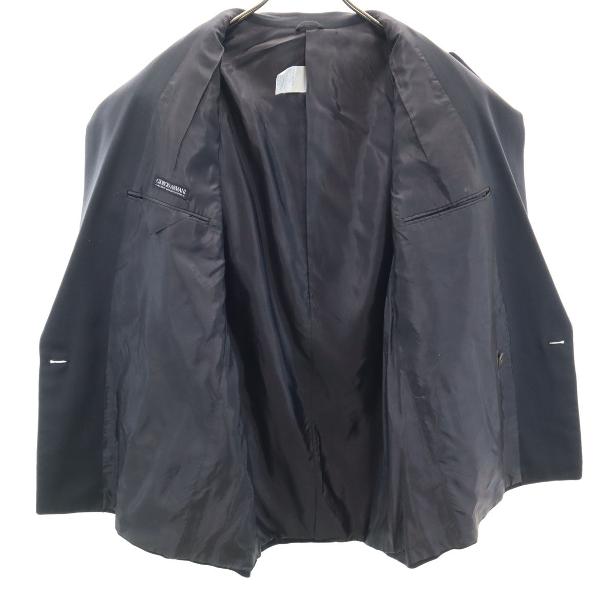 GIORGIO ARMANI ジョルジオアルマーニ 80s 90s イタリア製 オールド ダブル テーラードジャケット 48 チャコールグレー メンズ