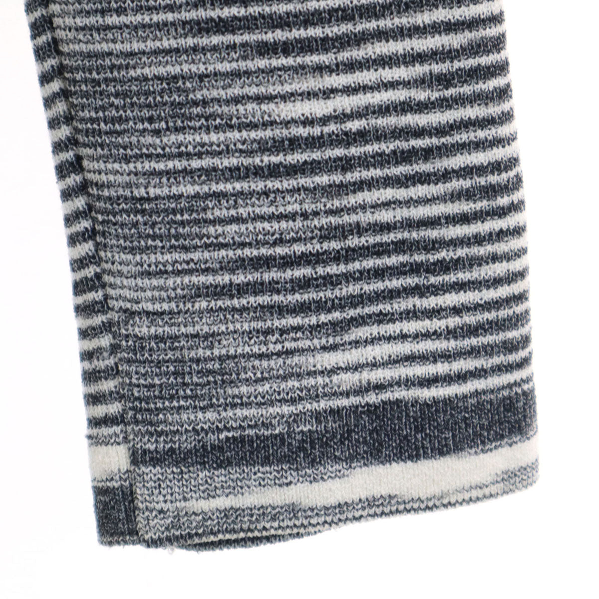 Missoni ミッソーニ イタリア製 ボーダー柄 長袖 Vネック ニットカーディガン 44 チャコールグレー レディース