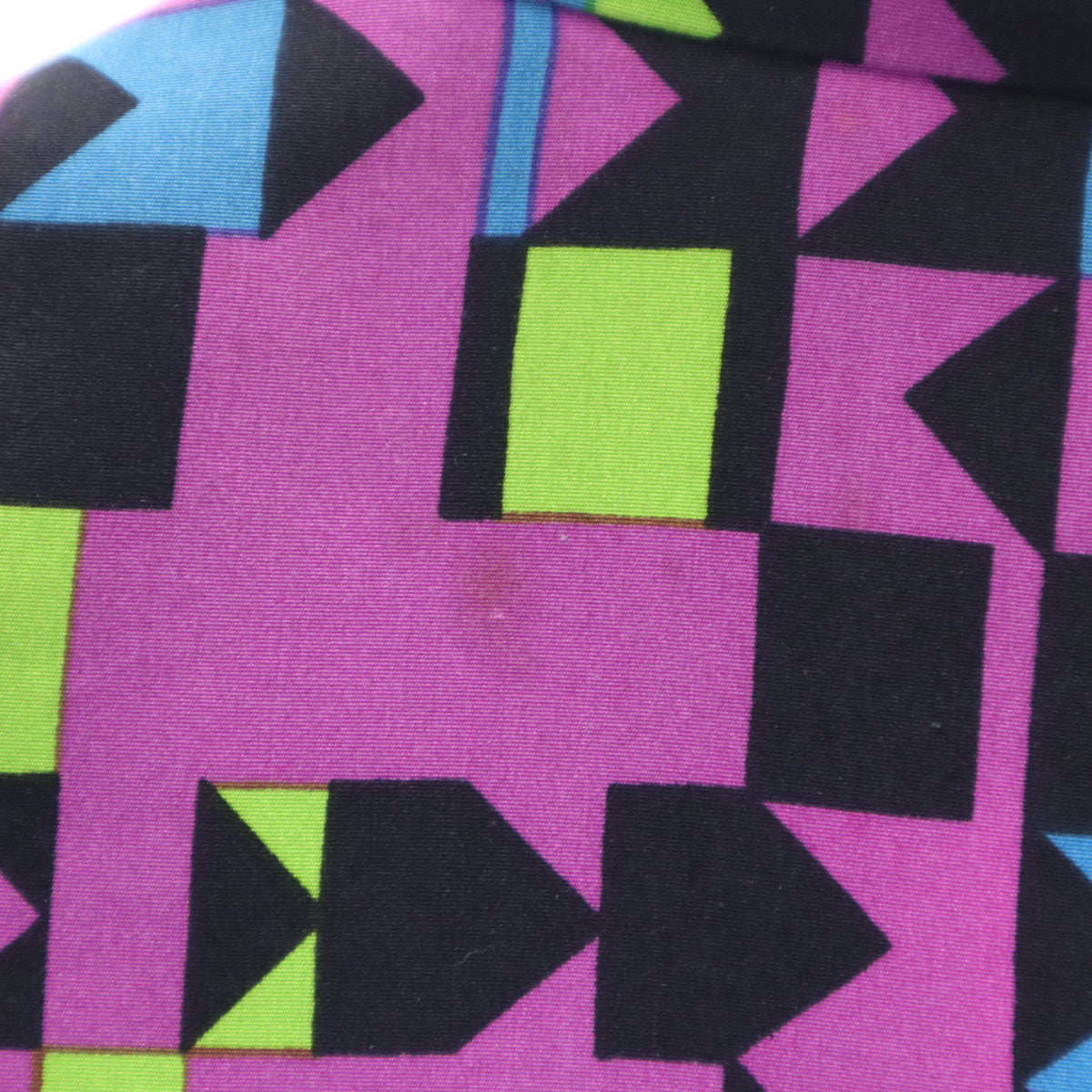 GIVENCHY ジバンシィ 90s 日本製 オールド 幾何学柄 長袖 オーバーサイズ シャツ 42 パープル 肩パッド付き レディース