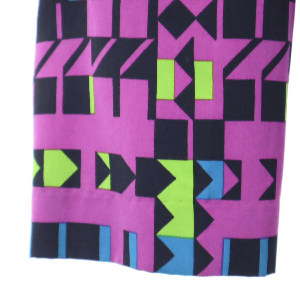 GIVENCHY ジバンシィ 90s 日本製 オールド 幾何学柄 長袖 オーバーサイズ シャツ 42 パープル 肩パッド付き レディース