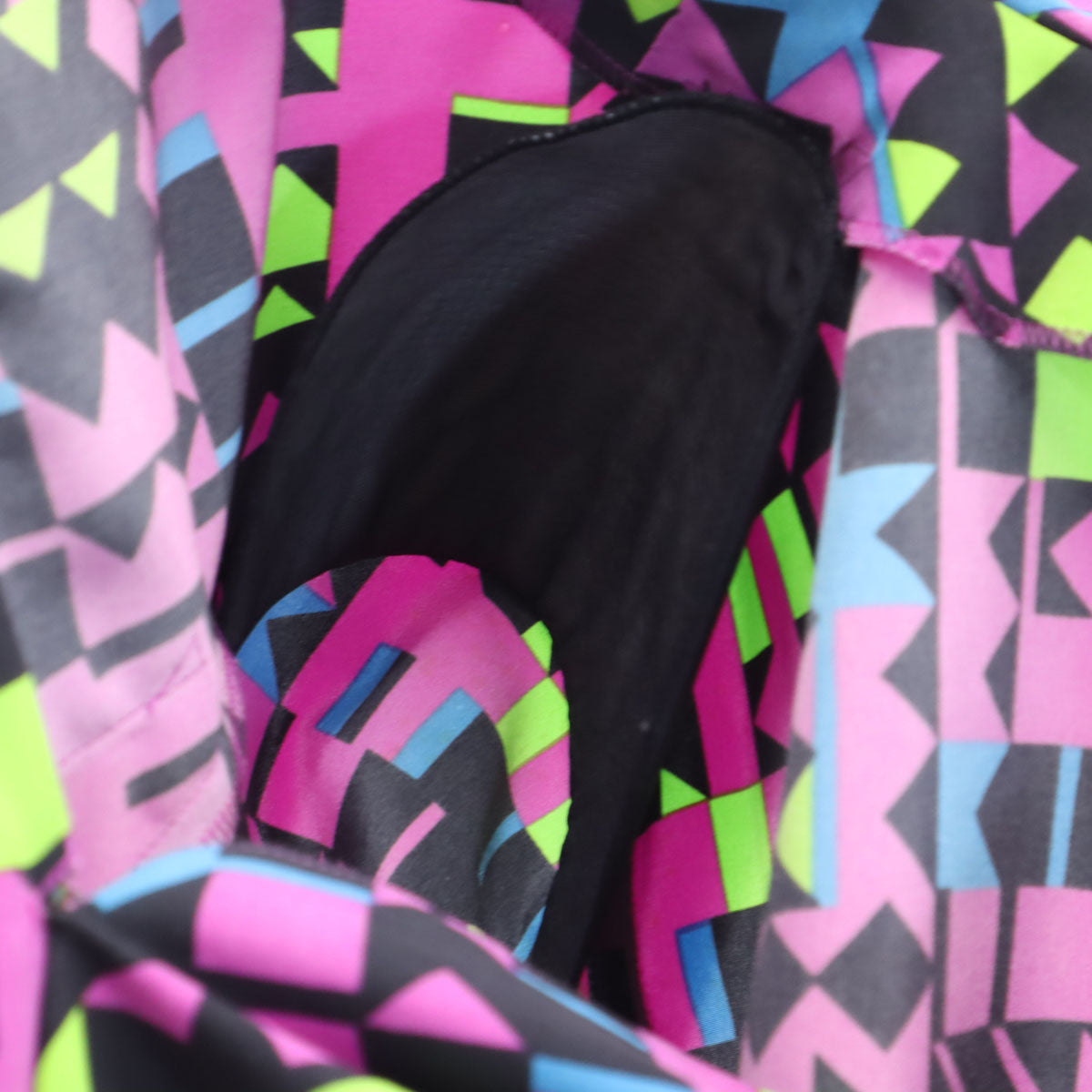 GIVENCHY ジバンシィ 90s 日本製 オールド 幾何学柄 長袖 オーバーサイズ シャツ 42 パープル 肩パッド付き レディース