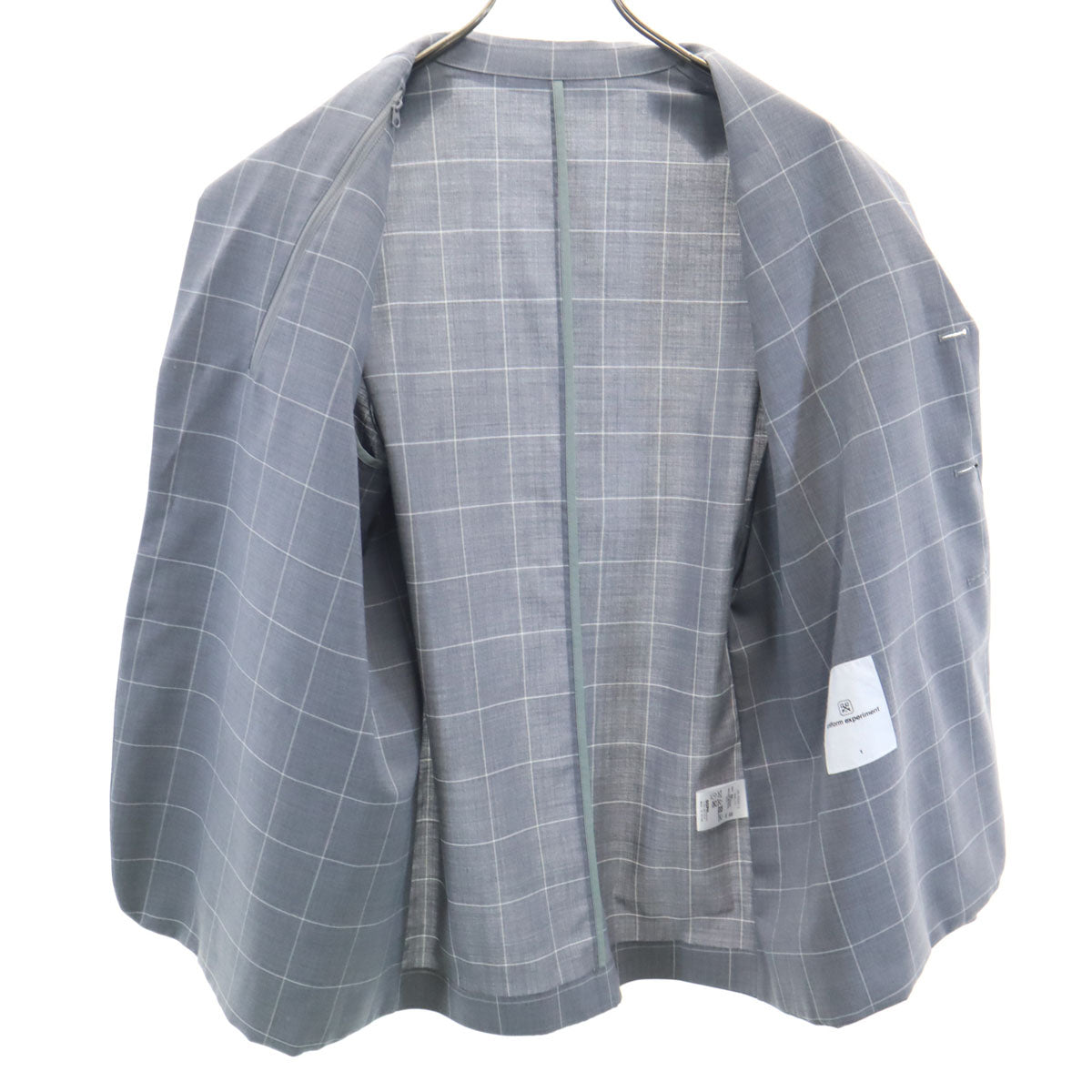未使用 uniform experiment ユニフォームエクスペリメント 20SS ウィンドウペンチェック 3B テーラードジャケット 1 グレー ポケッタブル メンズ