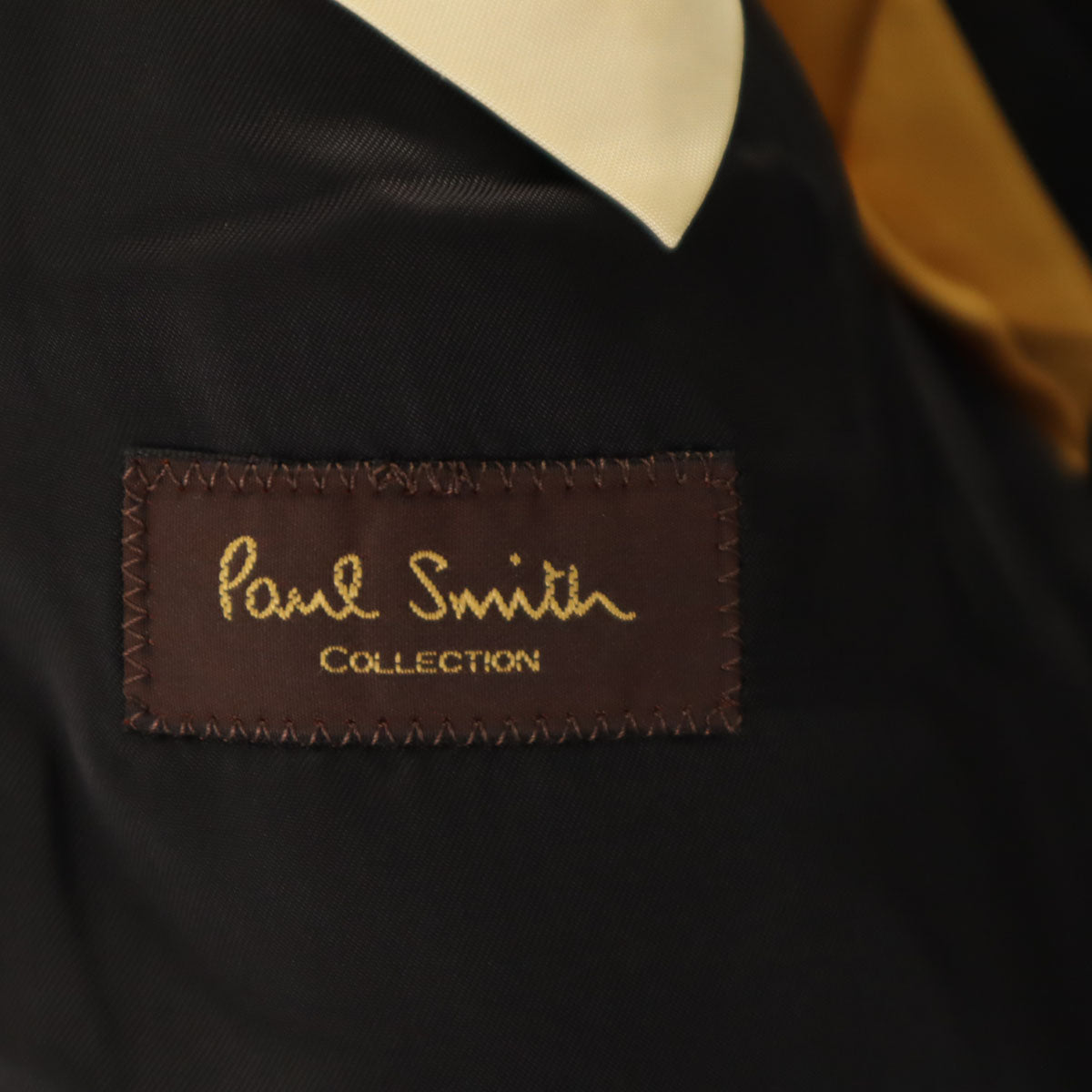 PAUL SMITH COLLECTION ポールスミスコレクション 日本製 ストライプ柄 テーラードジャケット M チャコールブラック 収納バッグ ハンガー付き メンズ