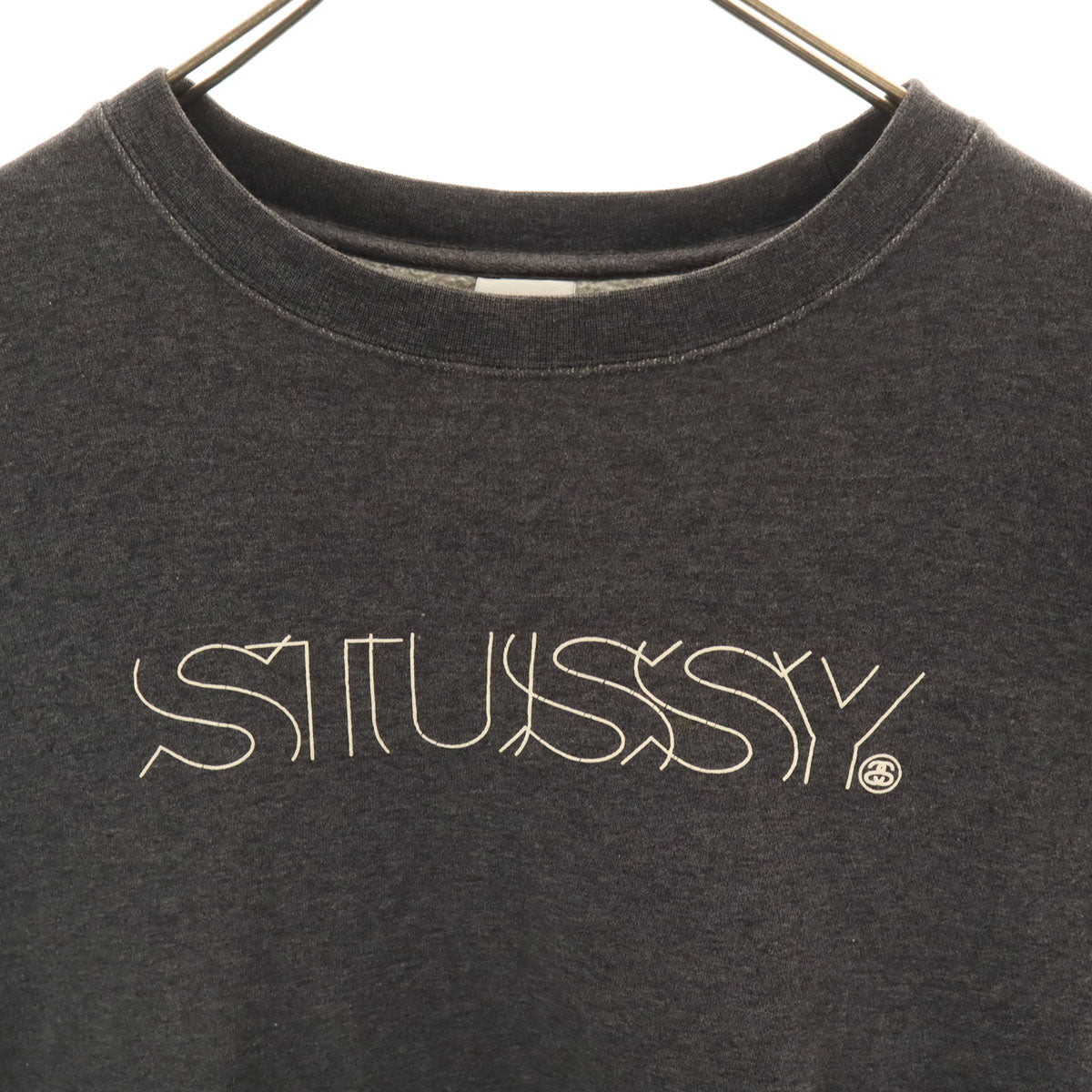 STUSSY ステューシー 00s オールド 長袖 スウェット トレーナー M チャコールグレー メンズ