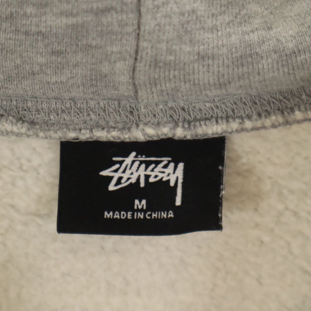 STUSSY ステューシー 長袖 スウェットパーカー M グレー 裏起毛 メンズ