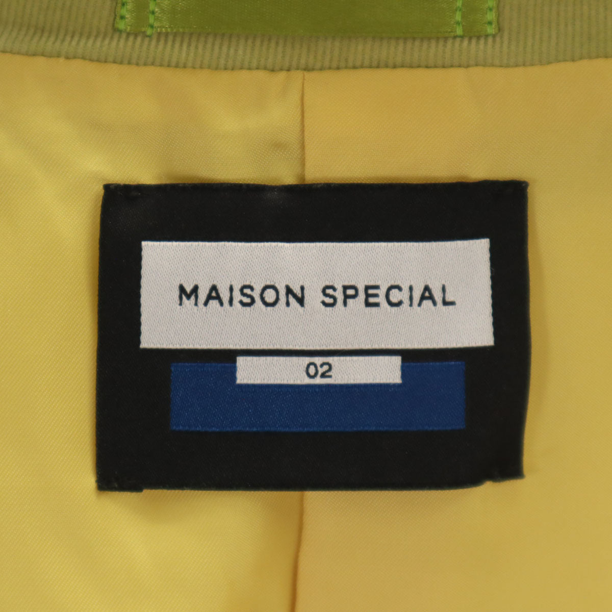 MAISON SPECIAL メゾンスペシャル コーデュロイ ダブル テーラードジャケット 2 黄緑 メンズ