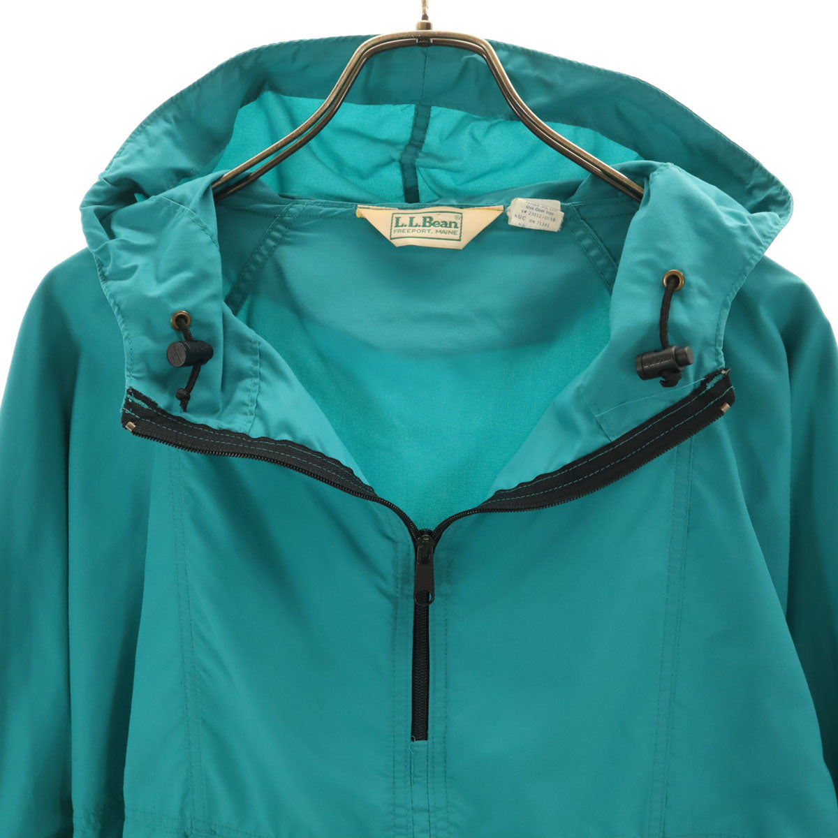 L.L.Bean エルエルビーン 80s 90s USA製 オールド アノラックパーカー L エメラルドグリーン アウトドア レディース