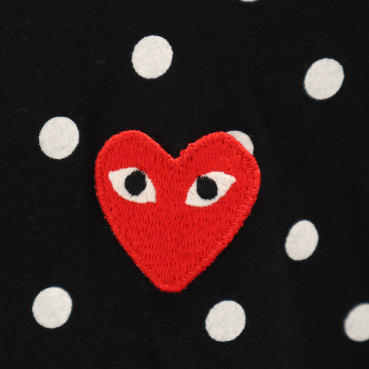 PLAY COMME des GARCONS プレイコムデギャルソン ドット柄 長袖 Tシャツ L ブラック ロンT レディース