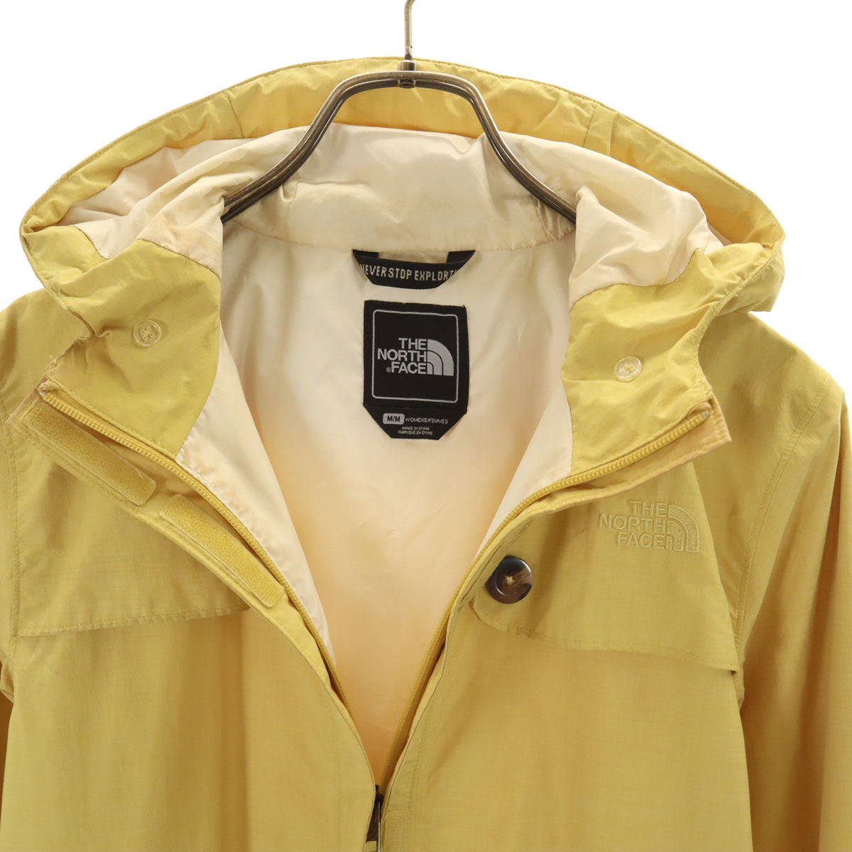 THE NORTH FACE ノースフェイス ナイロンジャケット M イエロー アウトドア AREG レディース