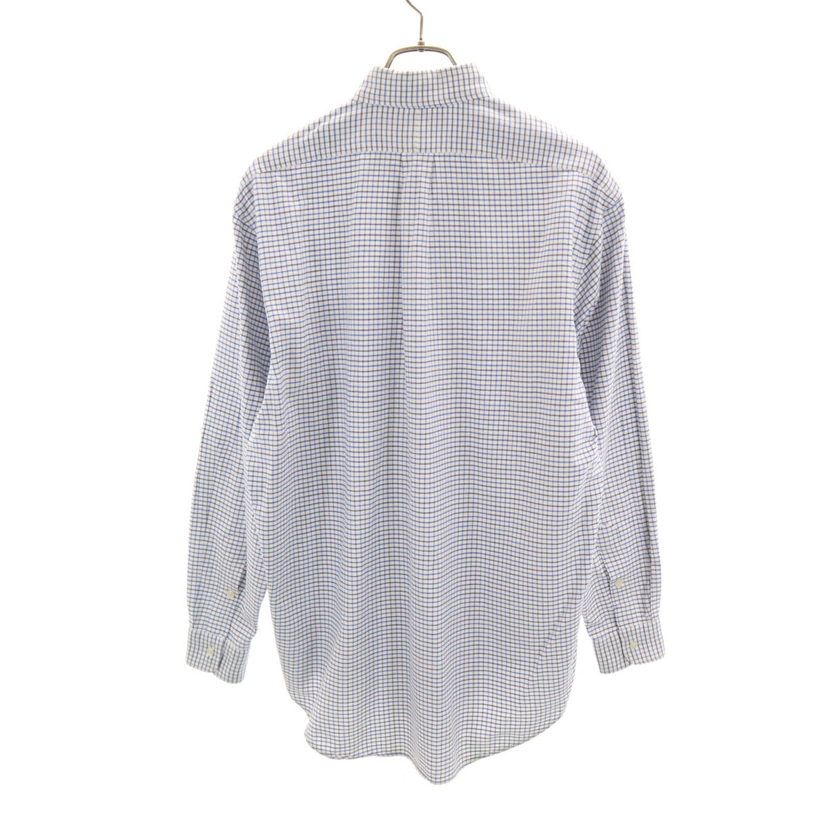 RALPH LAUREN ラルフローレン 90s BIG SHIRT オールド チェック柄 長袖 シャツ S ブルー メンズ