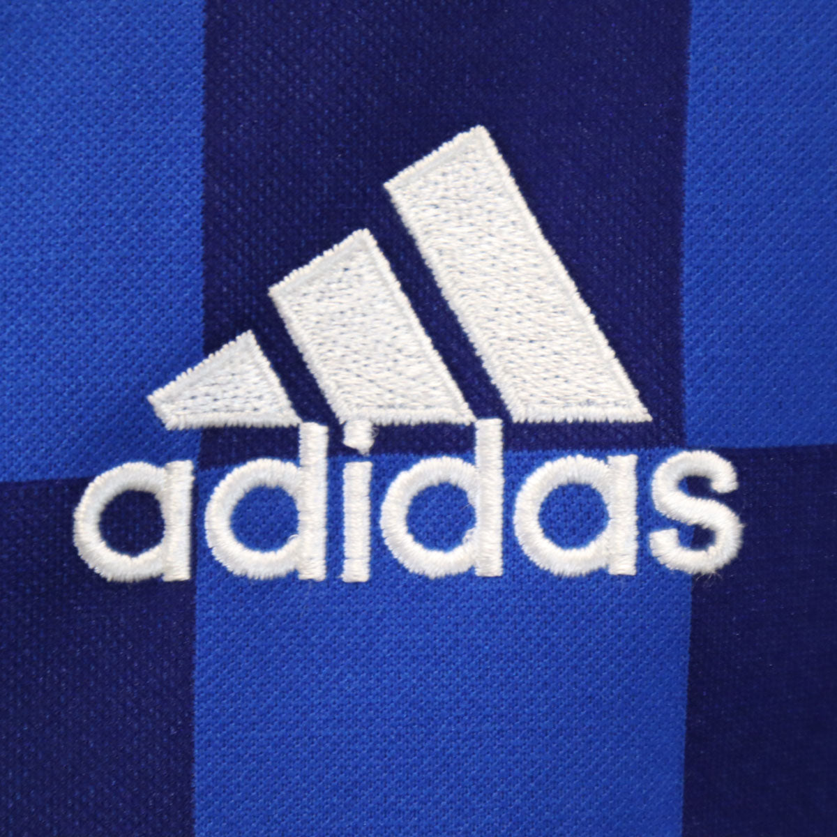 adidas アディダス チェック ジャージジャケット M ブルー系 3ライン メンズ