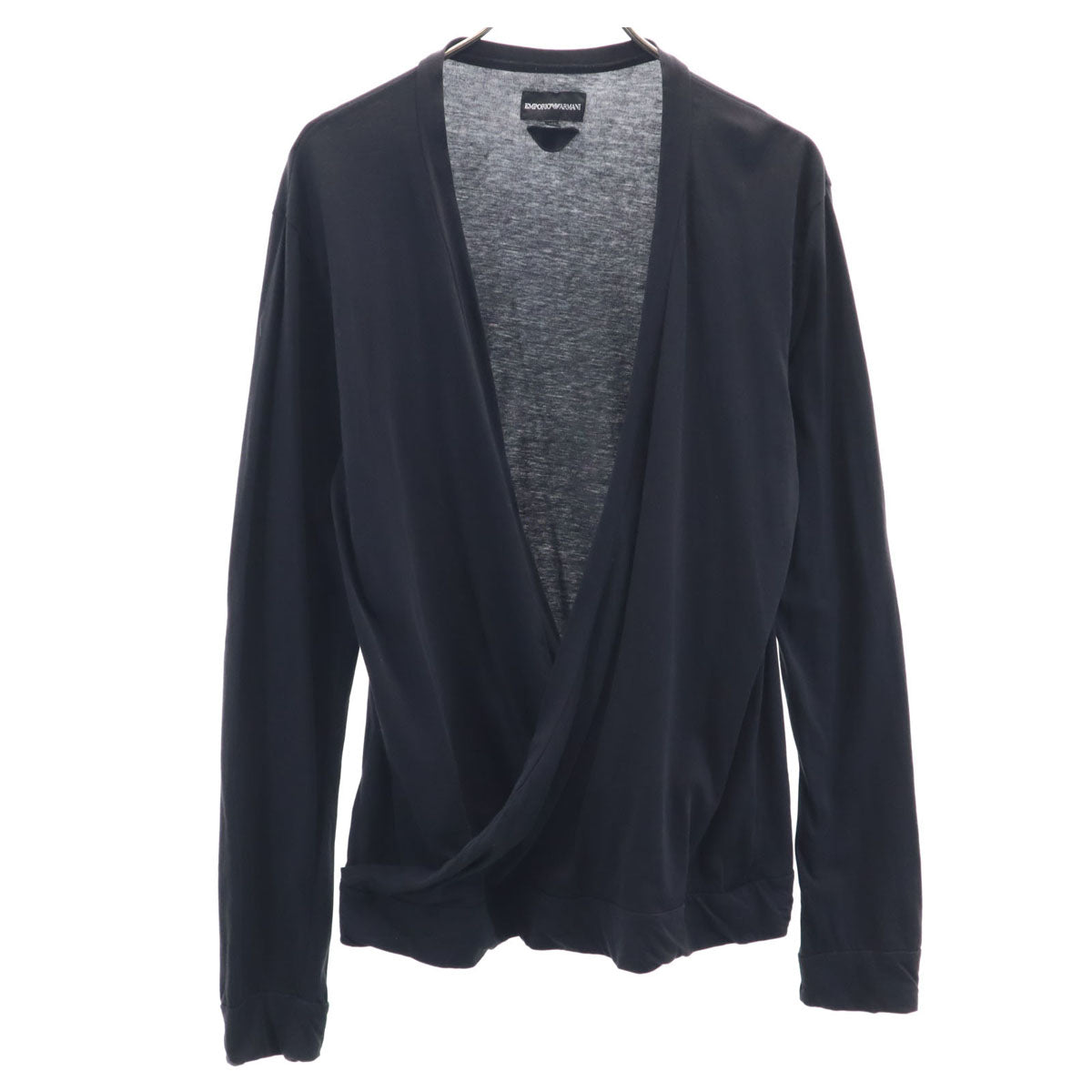 Emporio Armani エンポリオアルマーニ 長袖 カシュクール カットソー M ブラック レディース