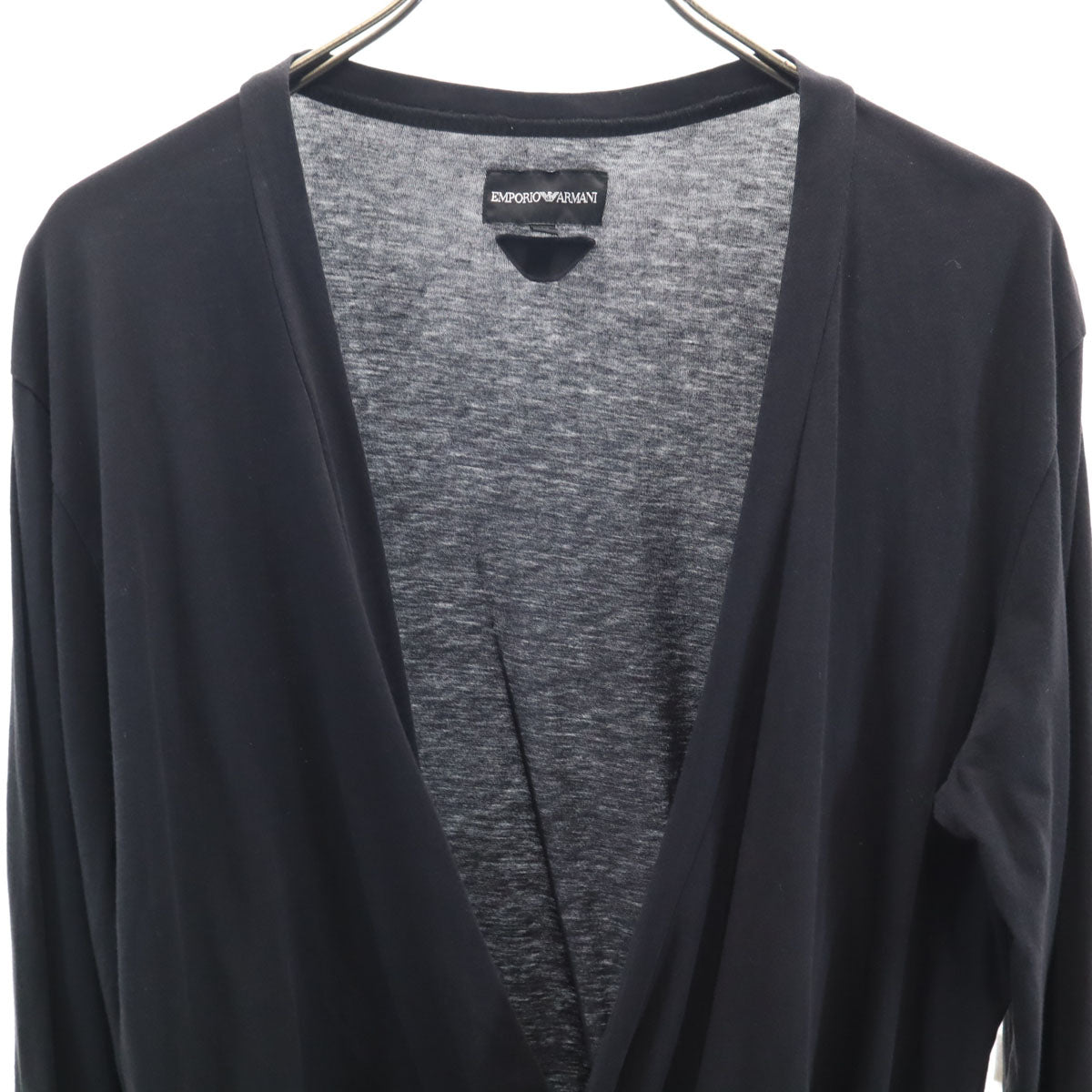 Emporio Armani エンポリオアルマーニ 長袖 カシュクール カットソー M ブラック レディース