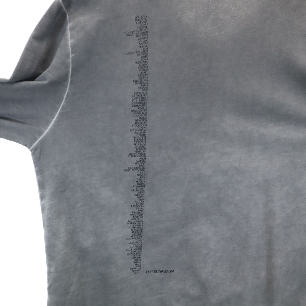 Emporio Armani エンポリオアルマーニ 長袖 顔料加工 カットソー XXL グレー ビッグサイズ メンズ