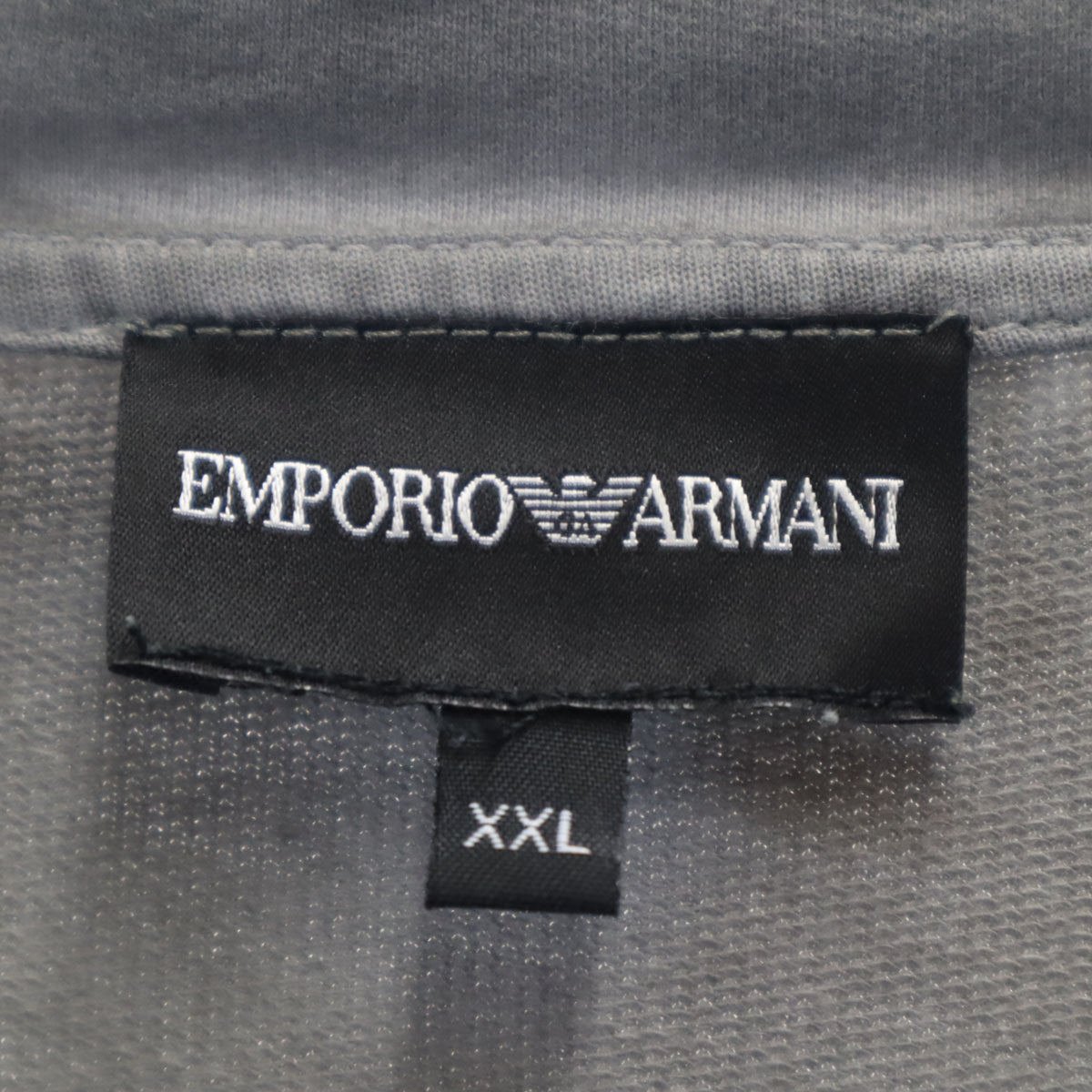 Emporio Armani エンポリオアルマーニ 長袖 顔料加工 カットソー XXL グレー ビッグサイズ メンズ