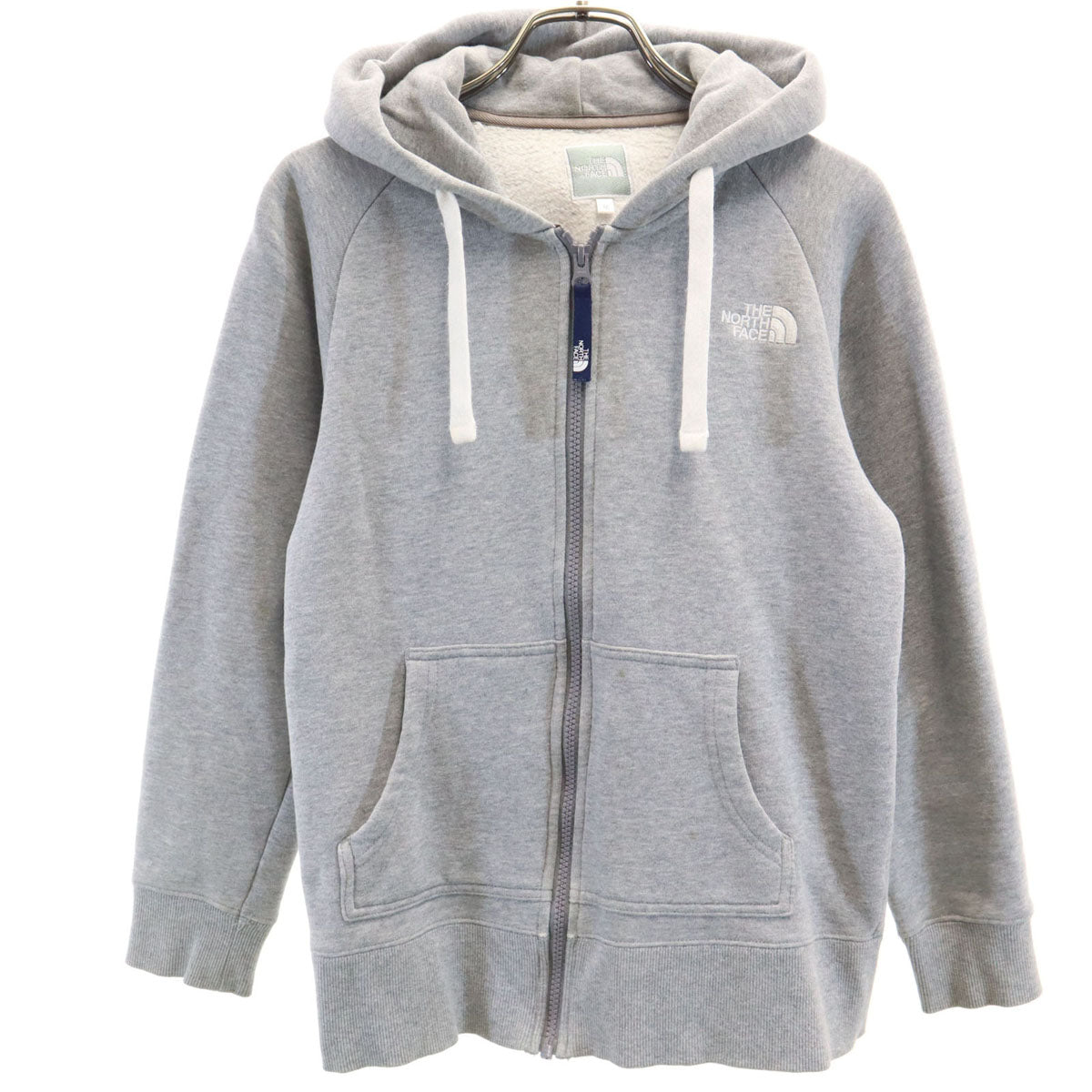 THE NORTH FACE ノースフェイス 長袖 ジップパーカー M グレー 裏起毛 メンズ
