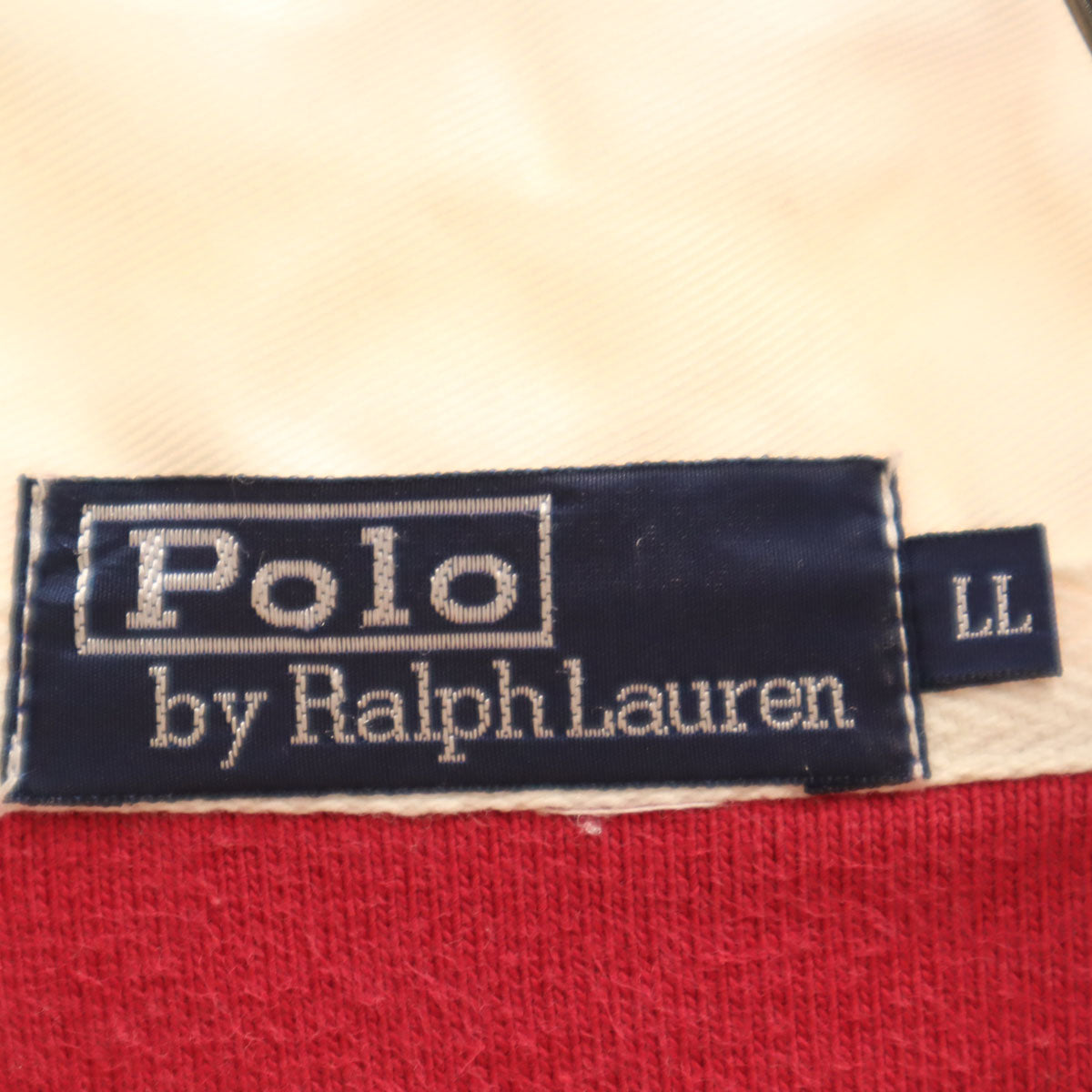 Polo by Ralph Lauren ポロバイラルフローレン 長袖 ラガー ポロシャツ LL レッド メンズ