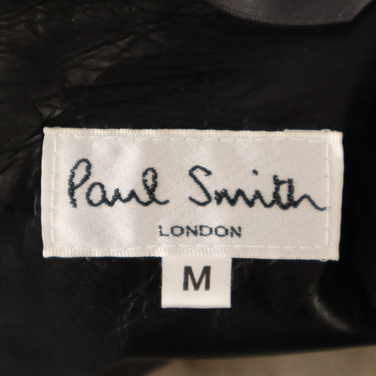 Paul Smith LONDON ポールスミスロンドン 90s 日本製 オールド 長袖 ウレタンコーティング加工 シャツ M ブラック メンズ
