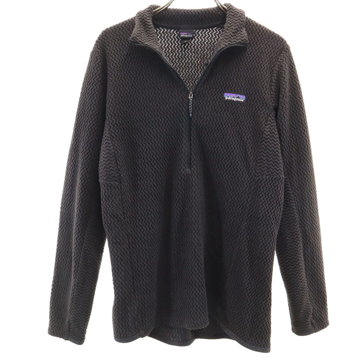 patagonia パタゴニア R1 長袖 R1 エアー ハーフジップ ウェア M ブラウンブラック系 40250SP24 アウトドア レディース