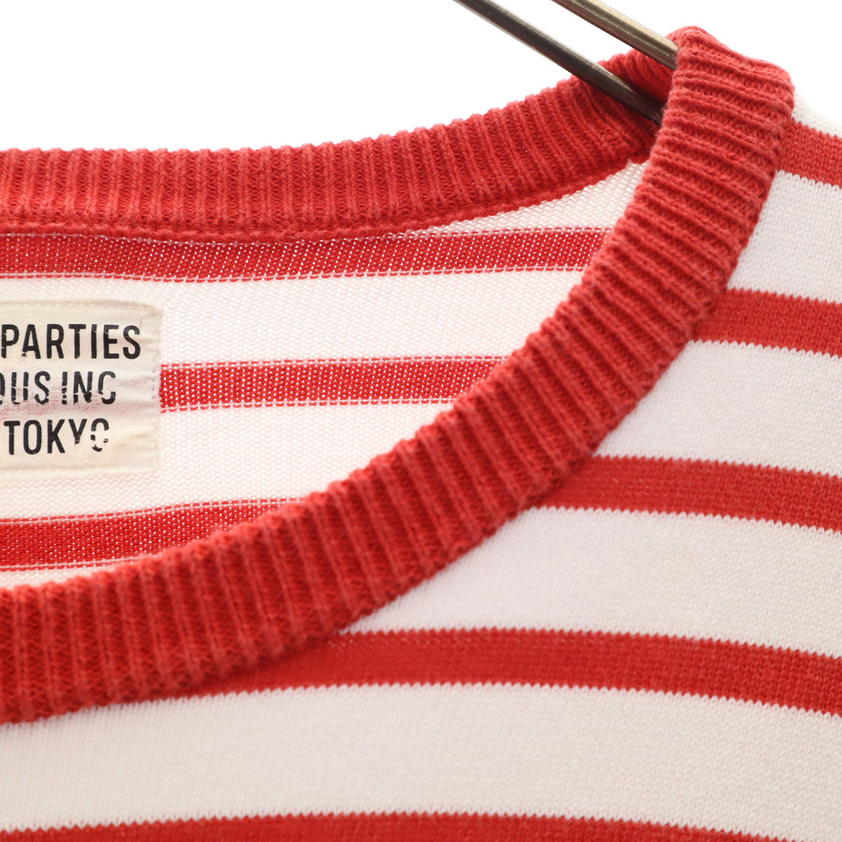 The Guilty Parties ギルティーパーティーズ 日本製 ボーダー柄 長袖 ニット M ホワイト ワコマリア メンズ