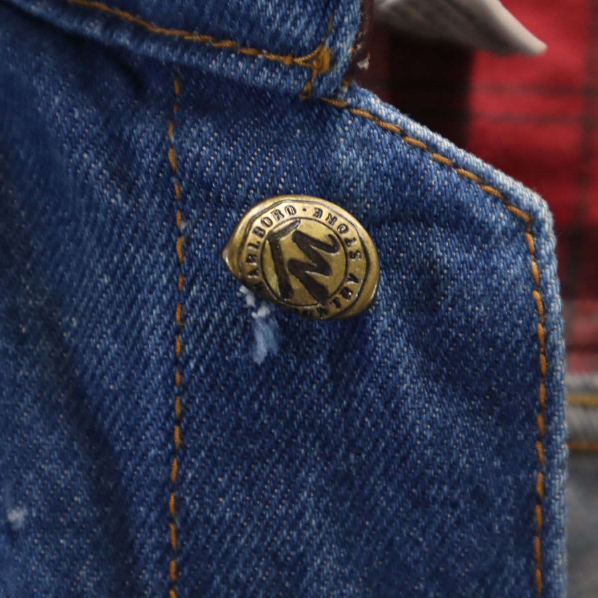 MARLBORO COUNTRY STORE マールボロ カントリーストア 90s オールド JOHN DEERE デニムジャケット L ウォッシュブルー ジージャン トラッカー メンズ