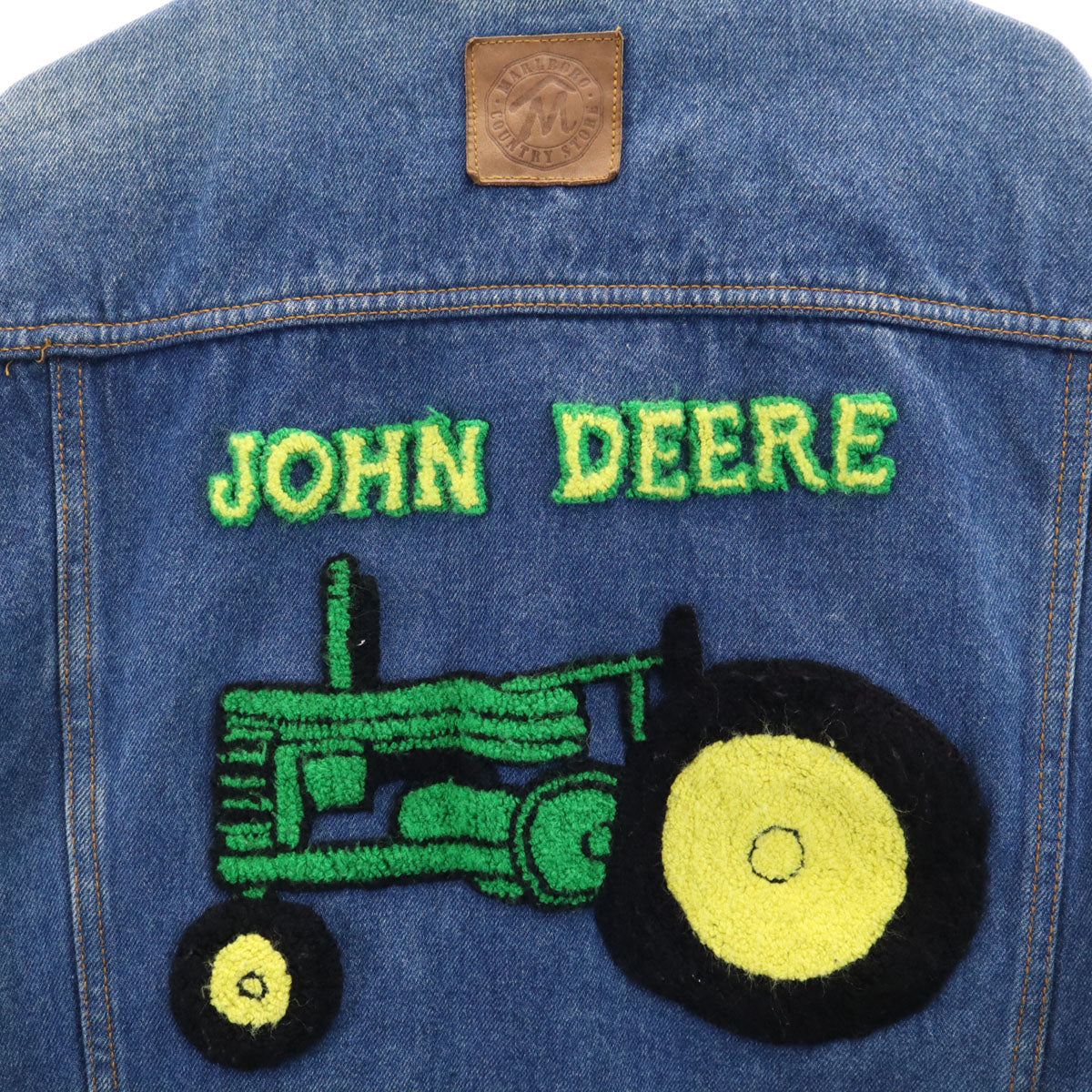 MARLBORO COUNTRY STORE マールボロ カントリーストア 90s オールド JOHN DEERE デニムジャケット L ウォッシュブルー ジージャン トラッカー メンズ