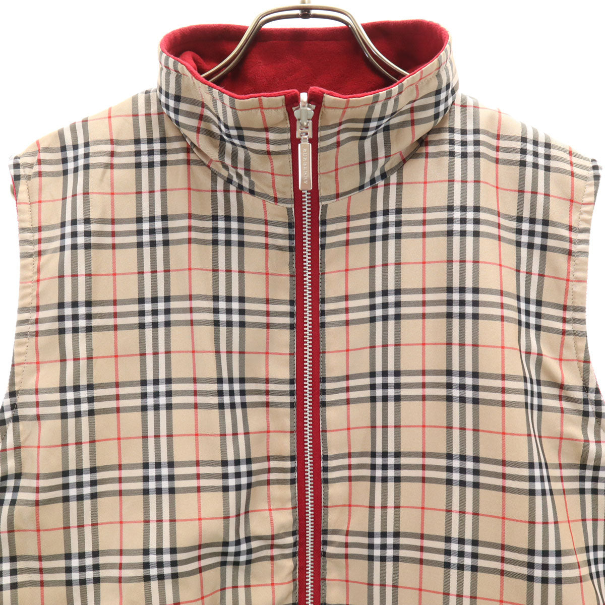美品 BURBERRY GOLF バーバリーゴルフ ノバチェック リバーシブル ベスト L ベージュ メンズ