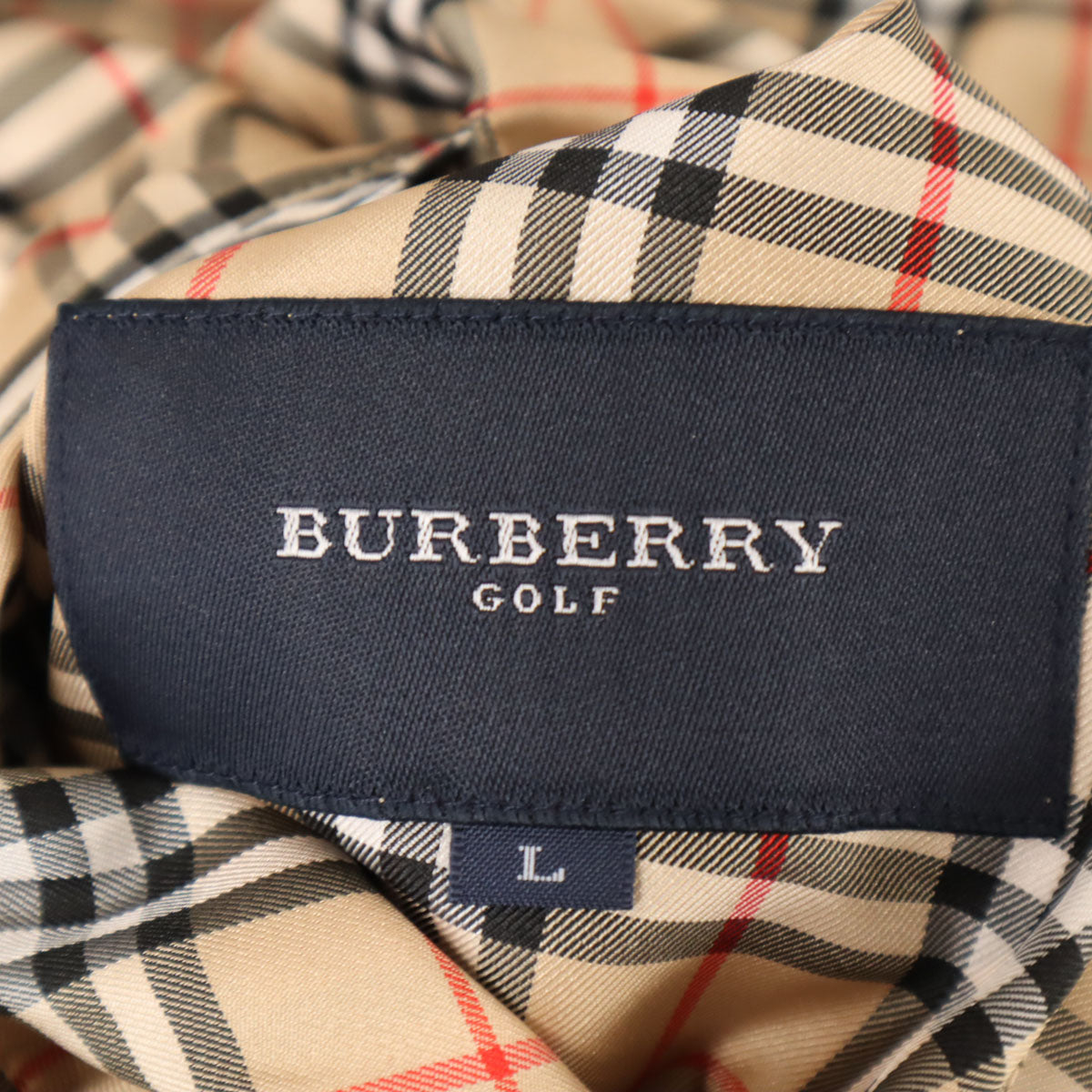 美品 BURBERRY GOLF バーバリーゴルフ ノバチェック リバーシブル ベスト L ベージュ メンズ