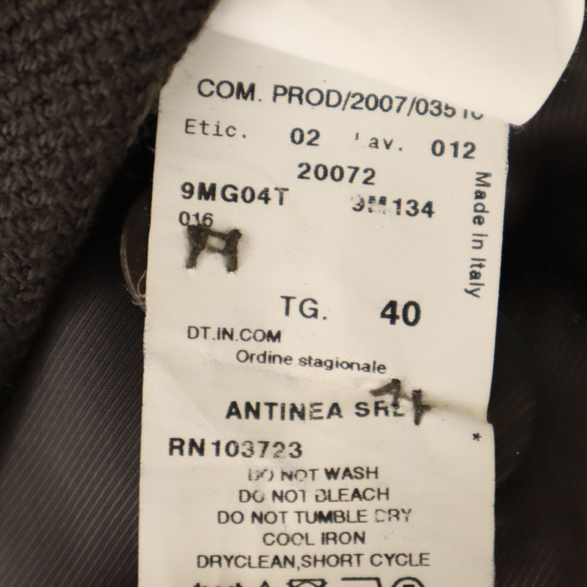 ARMANI COLLEZIONI アルマーニコレッツォーニ イタリア製 ウールジャケット 40 チャコール レディース