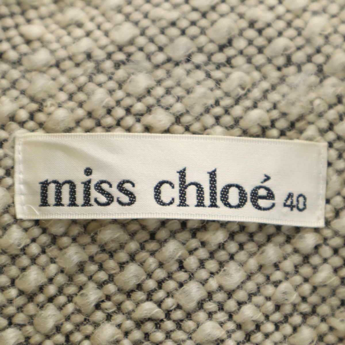 miss chloe ミスクロエ ファンシーツイード ジャケット 40 ベージュ レディース