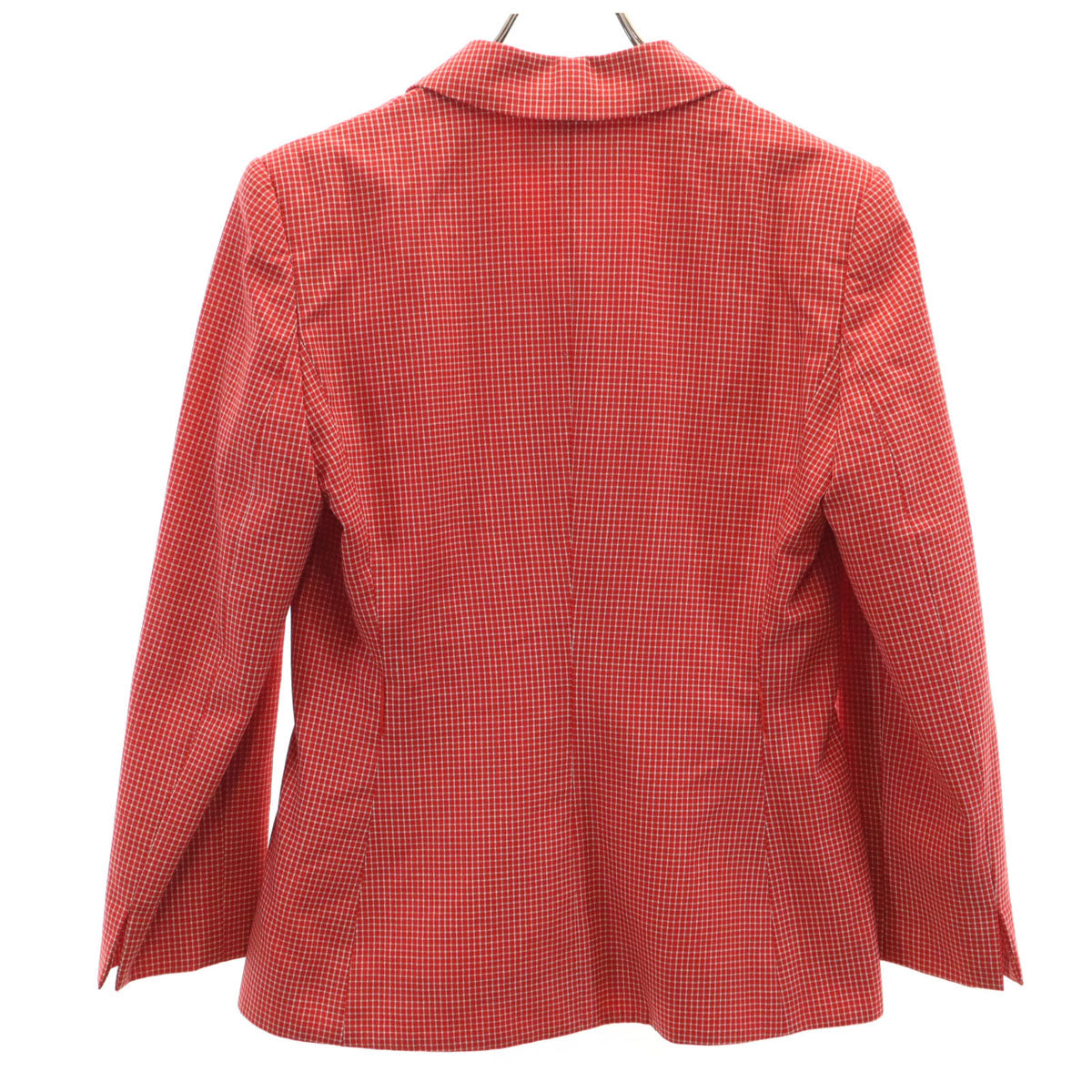 GIVENCHY ジバンシィ 90s オールド チェック柄 テーラードジャケット 38 レッド レディース