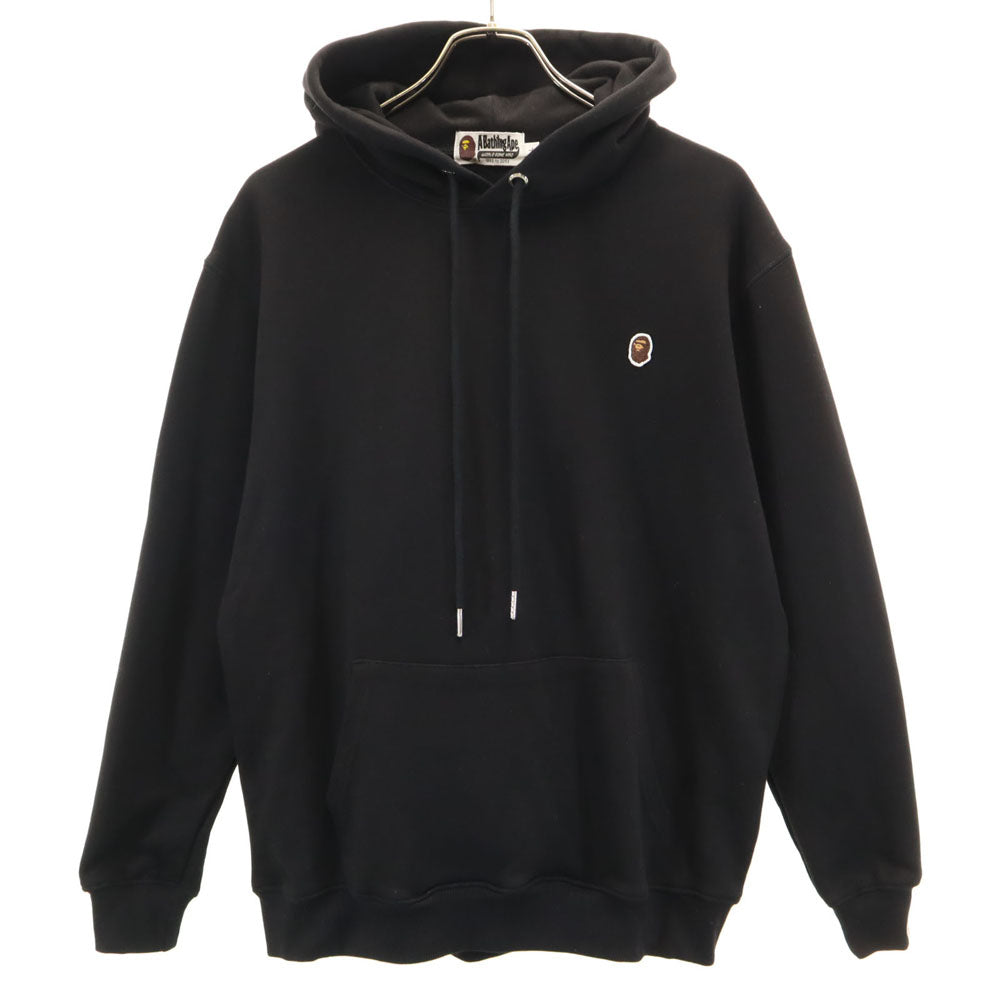 A BATHING APE アベイシングエイプ 日本製 長袖 スウェットパーカー L ブラック メンズ
