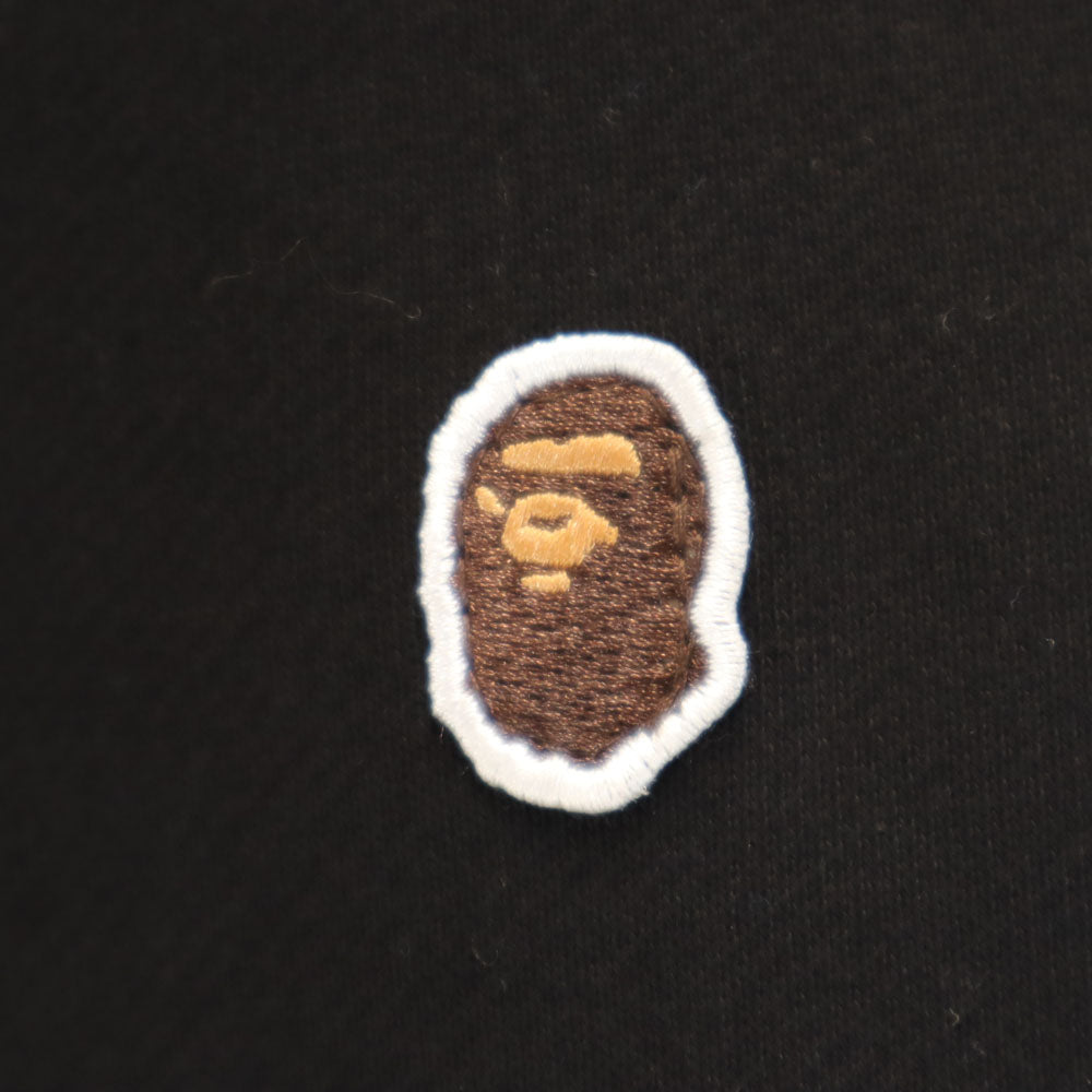 A BATHING APE アベイシングエイプ 日本製 長袖 スウェットパーカー L ブラック メンズ