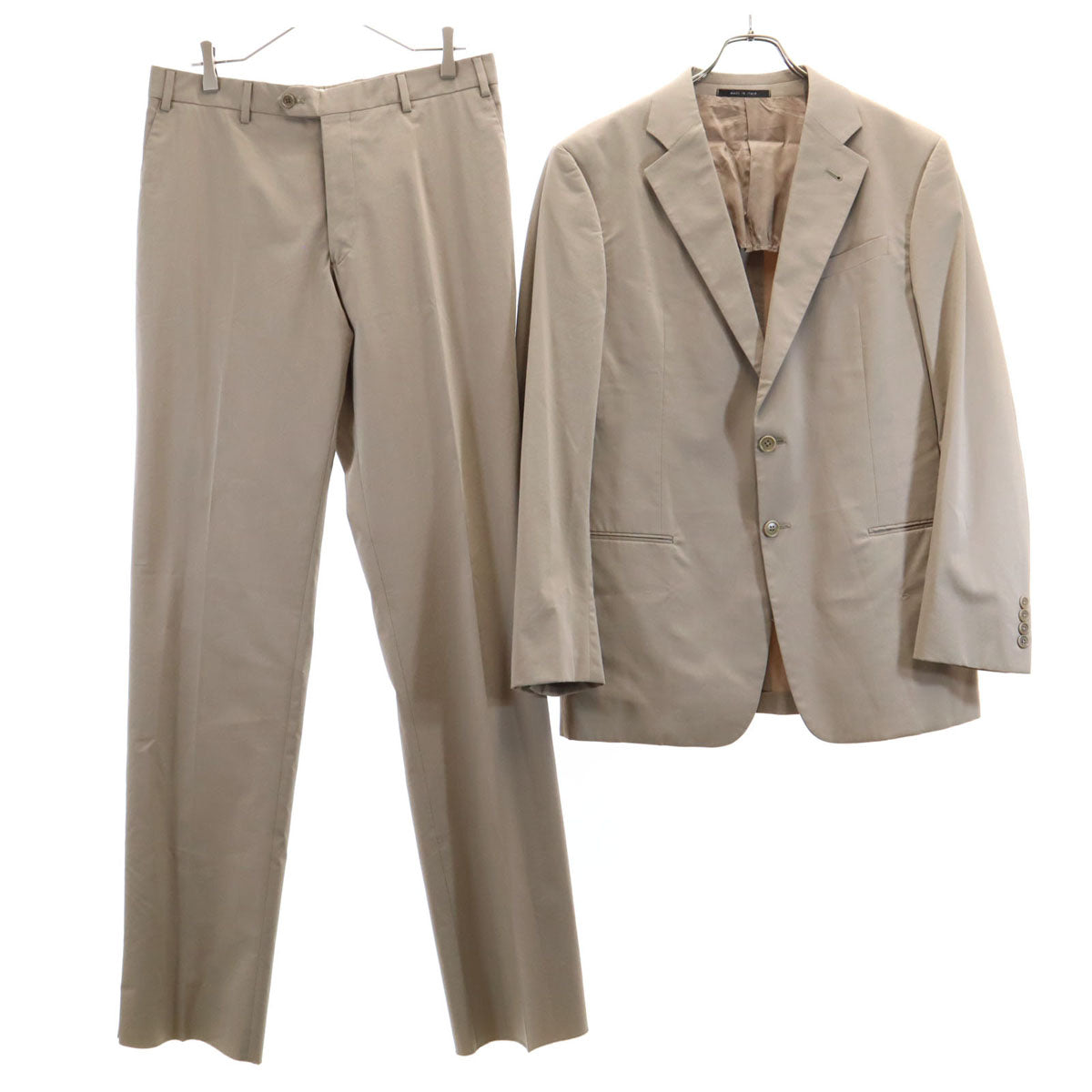 美品 ARMANI COLLEZIONI アルマーニコレッツォーニ イタリア製 スーツ 上下 セットアップ 40 ベージュ メンズ
