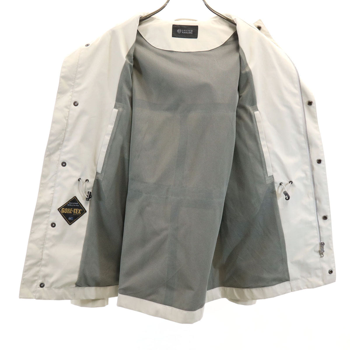 UNITED ARROWS ユナイテッドアローズ フーデッド ジャケット S ベージュ GORE-TEX メンズ