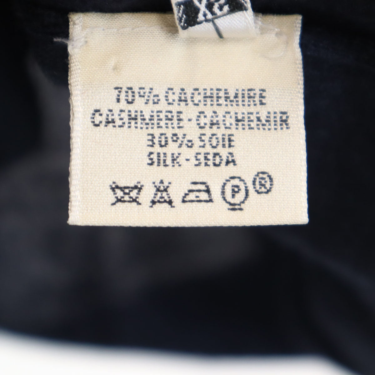 HERMES エルメス イタリア製 カシミヤブレンド 長袖 タートルネック ニット XS ネイビー セーター メンズ