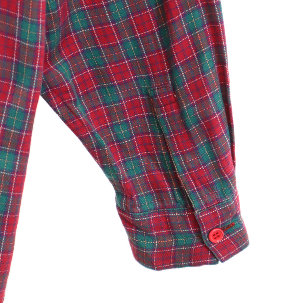 Christian Dior SPORTS クリスチャンディオールスポーツ 90s オールド チェック柄 長袖 シャツ L レッド レディース