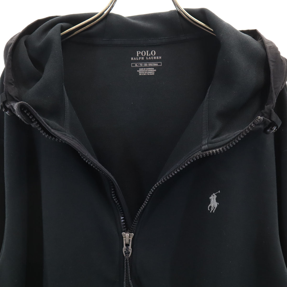 POLO RALPH LAUREN ポロラルフローレン 長袖 ジップパーカー XL ブラック メンズ