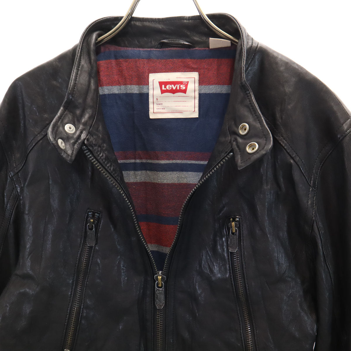 Levi's リーバイス 311 シープスキン レザージャケット S ブラック メンズ