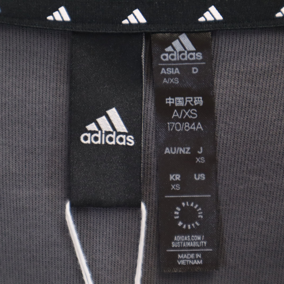 未使用 adidas アディダス トレーニング 長袖 ハーフジップ パーカー XS グレー プルオーバー メンズ