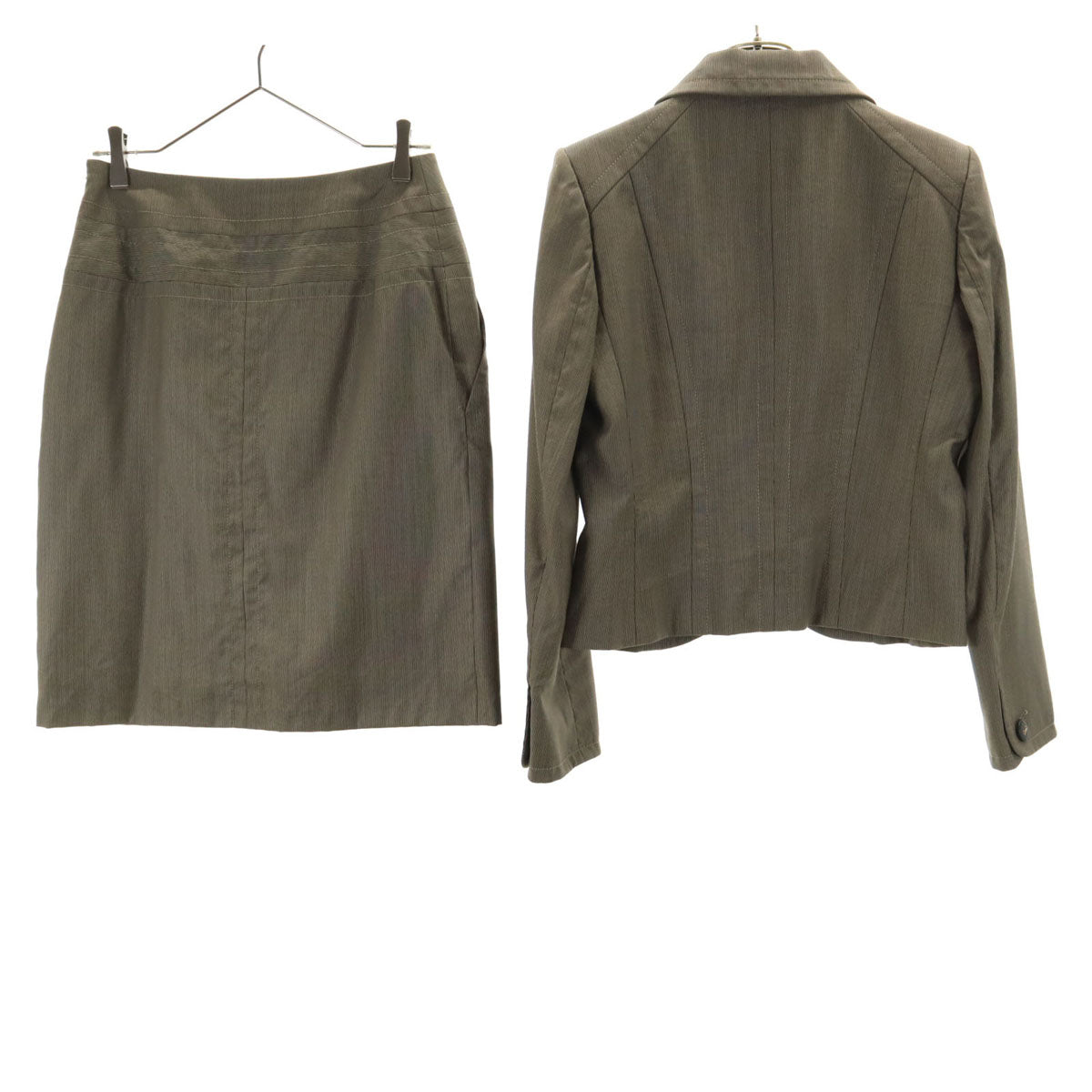 KENZO ケンゾー スロバキア製 ウールブレンド テーラードジャケット 上下 セットアップ 40/38 ベージュ レディース