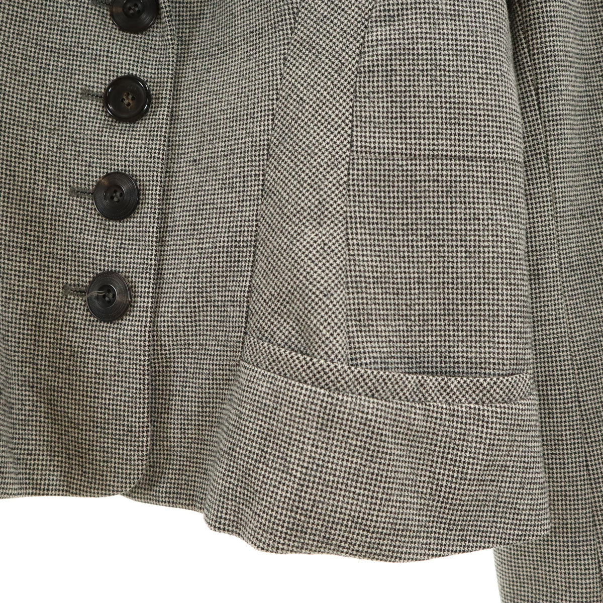 KENZO ケンゾー スロバキア製 ウールブレンド テーラードジャケット 上下 セットアップ 38 ブラック 他 レディース