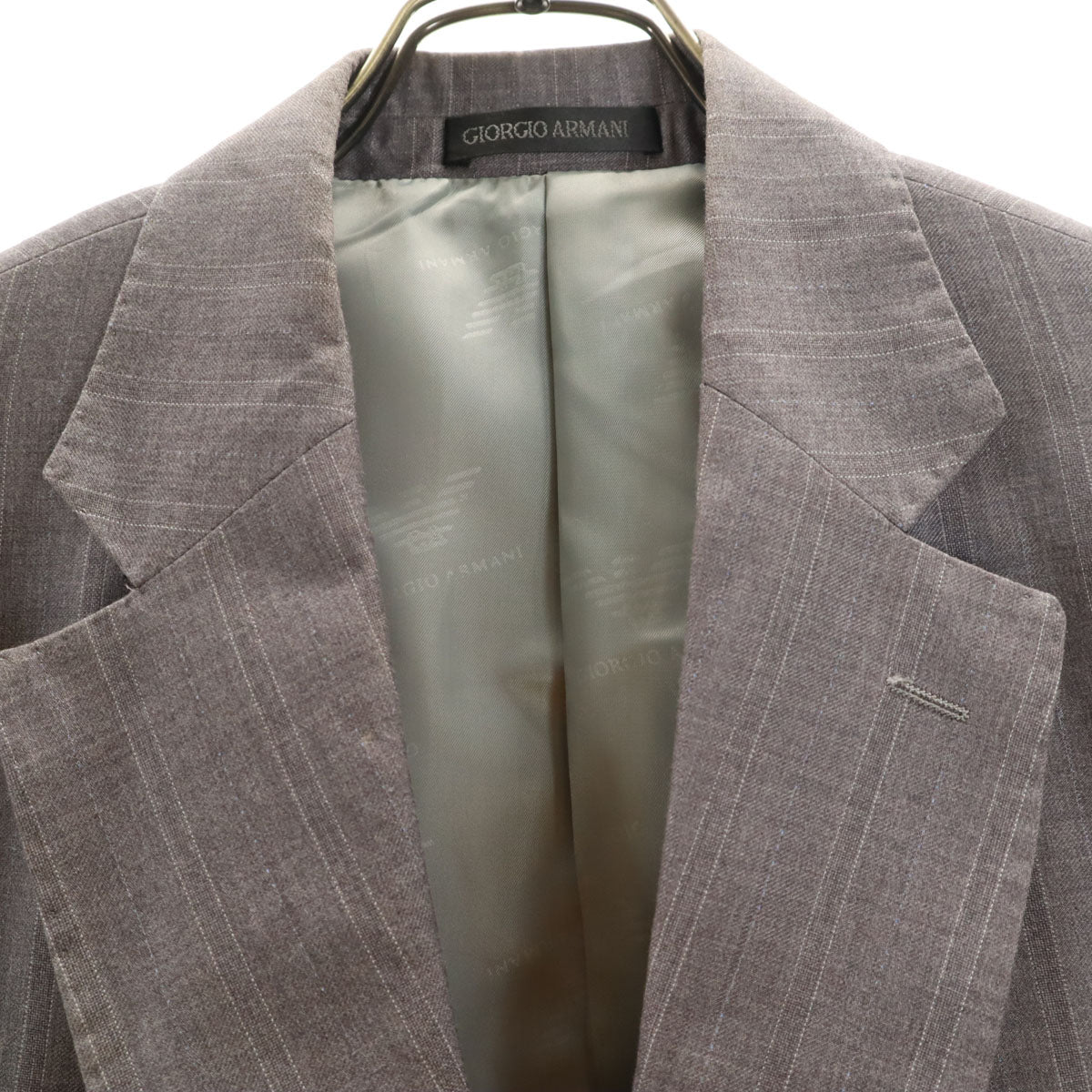 GIORGIO ARMANI ジョルジオアルマーニ 90s オールド スーツ 上下 セットアップ 48/32 グレー メンズ