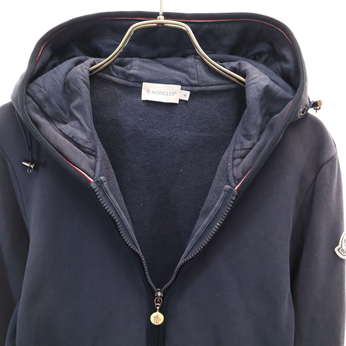 MONCLER モンクレール 長袖 スウェット ジップパーカー S ネイビー メンズ