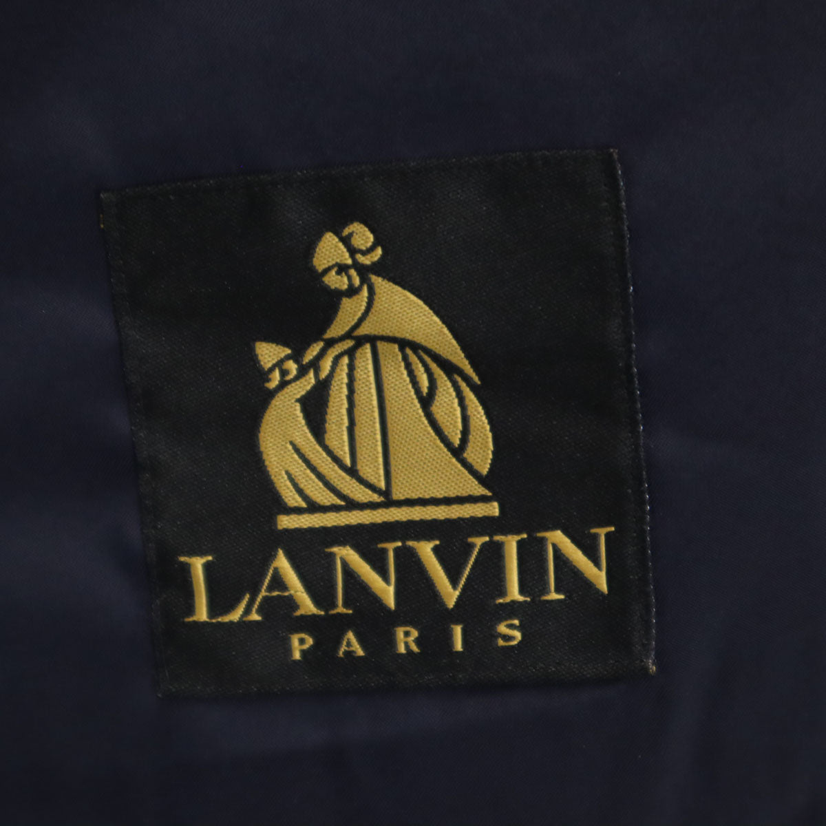 LANVIN ランバン 80s 90s オールド ストライプ柄 テーラードジャケット 48 ネイビー ブレザー メンズ