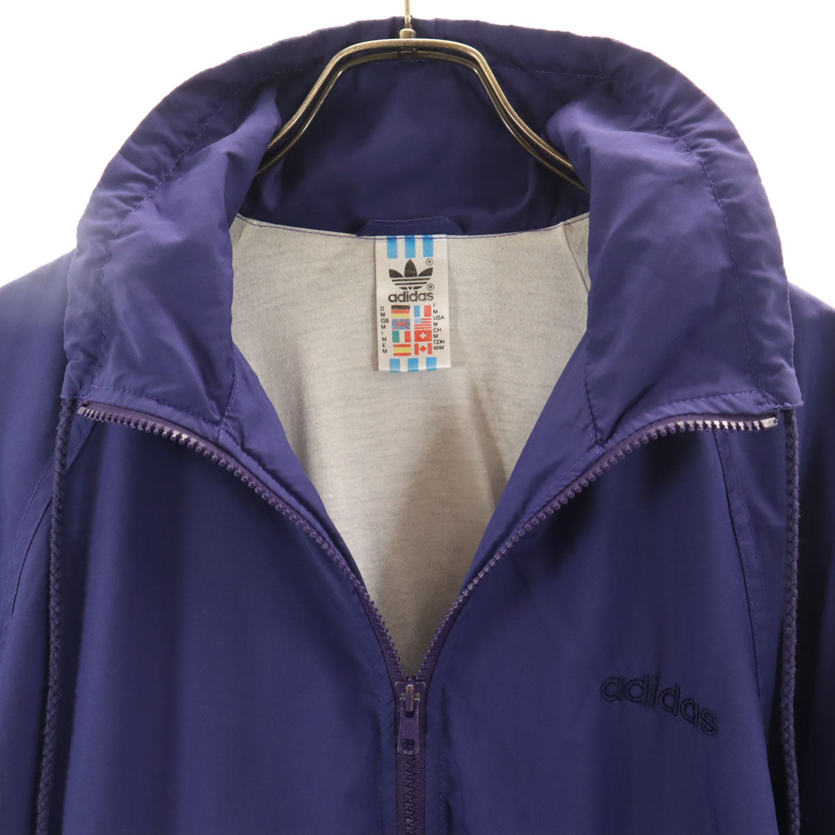 adidas アディダス 80s ヴィンテージ ウインドブレーカー M パープル ジャケット メンズ