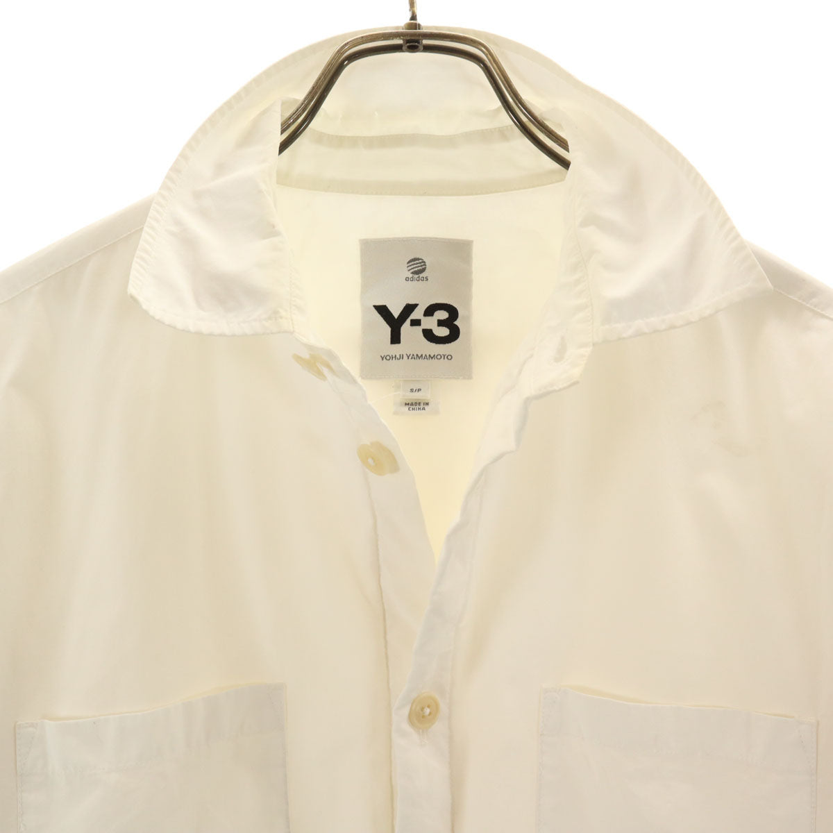 Y-3 ワイスリー 長袖 中綿 シャツ S ホワイト ヨウジヤマモト メンズ