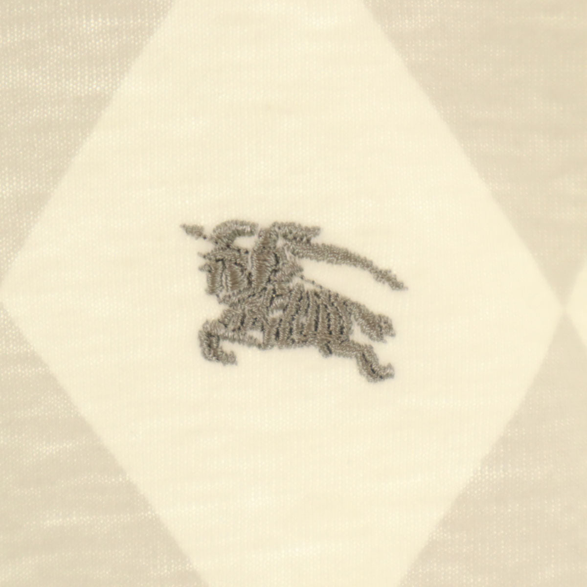 BURBERRY BLACK LABEL バーバリーブラックレーベル 日本製 ダイヤ柄 長袖 Tシャツ 2 ホワイト 三陽商会 ロンT レディース