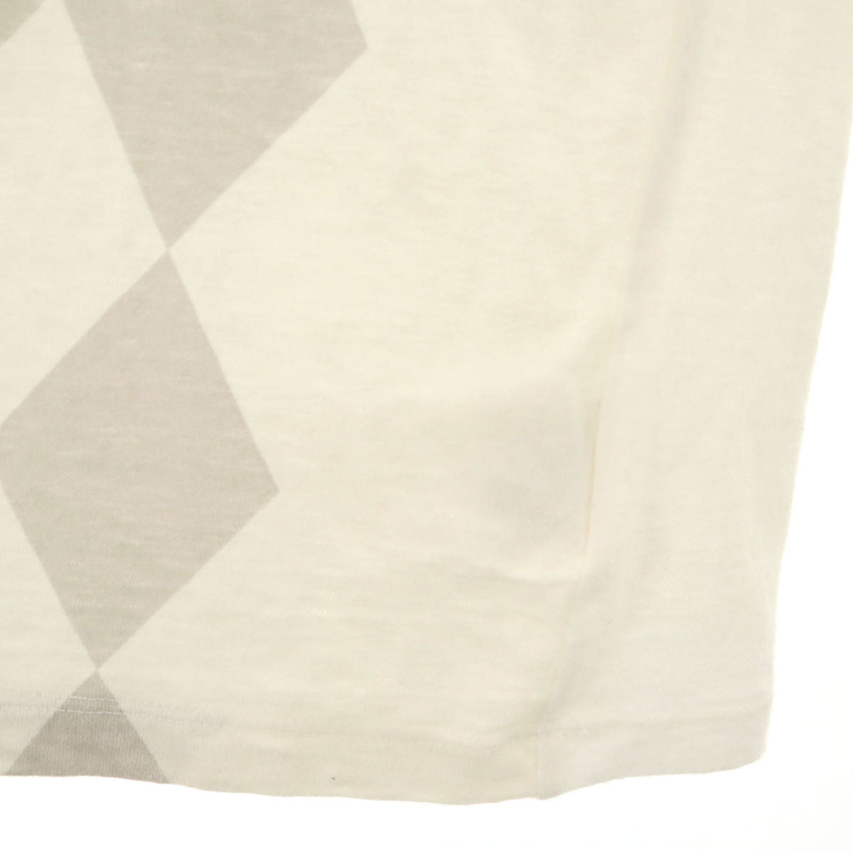 BURBERRY BLACK LABEL バーバリーブラックレーベル 日本製 ダイヤ柄 長袖 Tシャツ 2 ホワイト 三陽商会 ロンT レディース