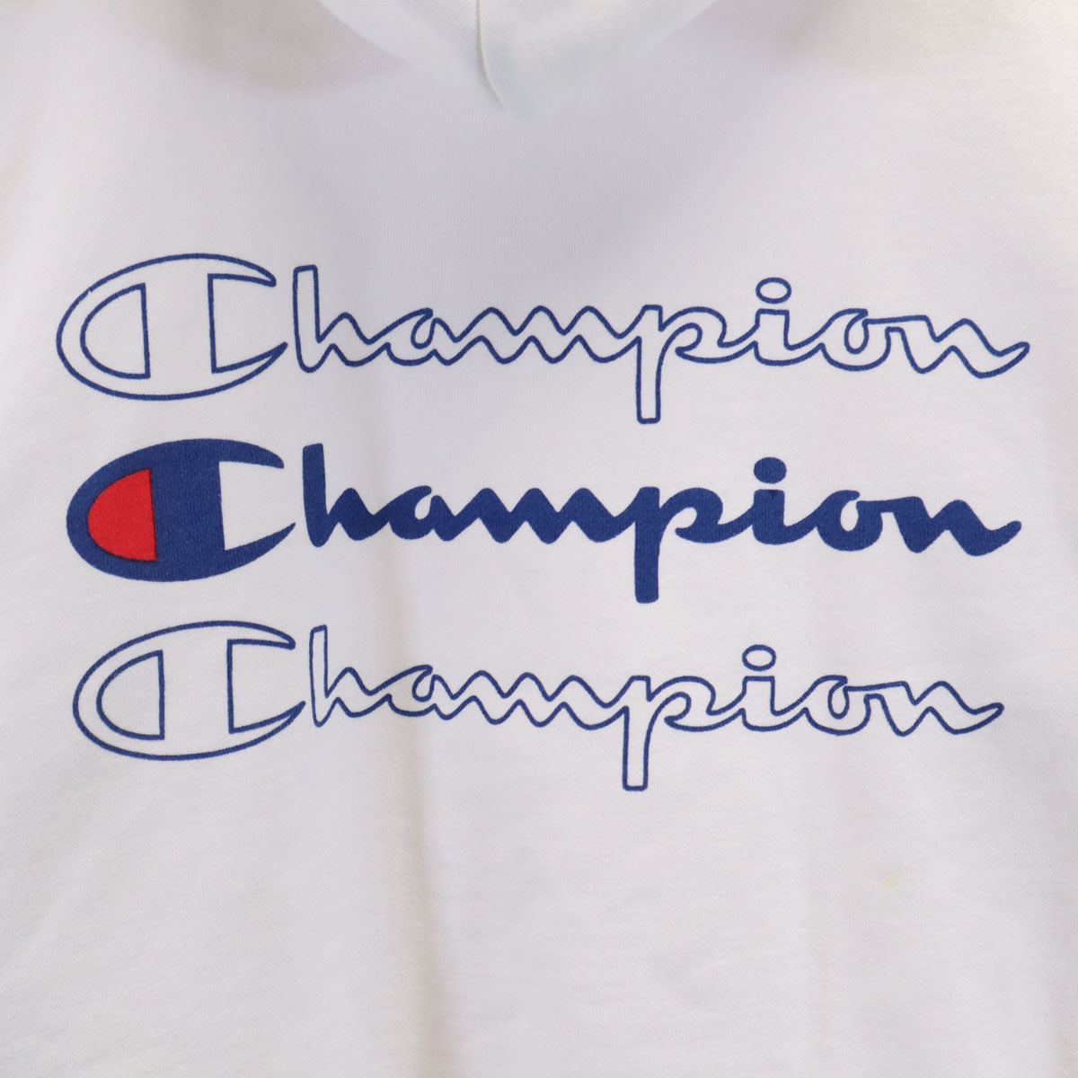 Champion チャンピオン atmos アトムス コラボ 長袖 スウェットパーカー M ホワイト 裏起毛 メンズ